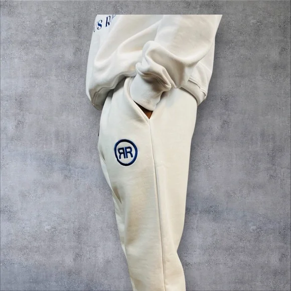 White and Blue Cotton Fleece 2pc Set.ALL REASONABLE OFFERS ACCEPTED!